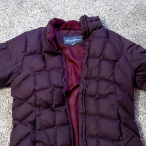 Eddie Bauer Maroon puff coat
